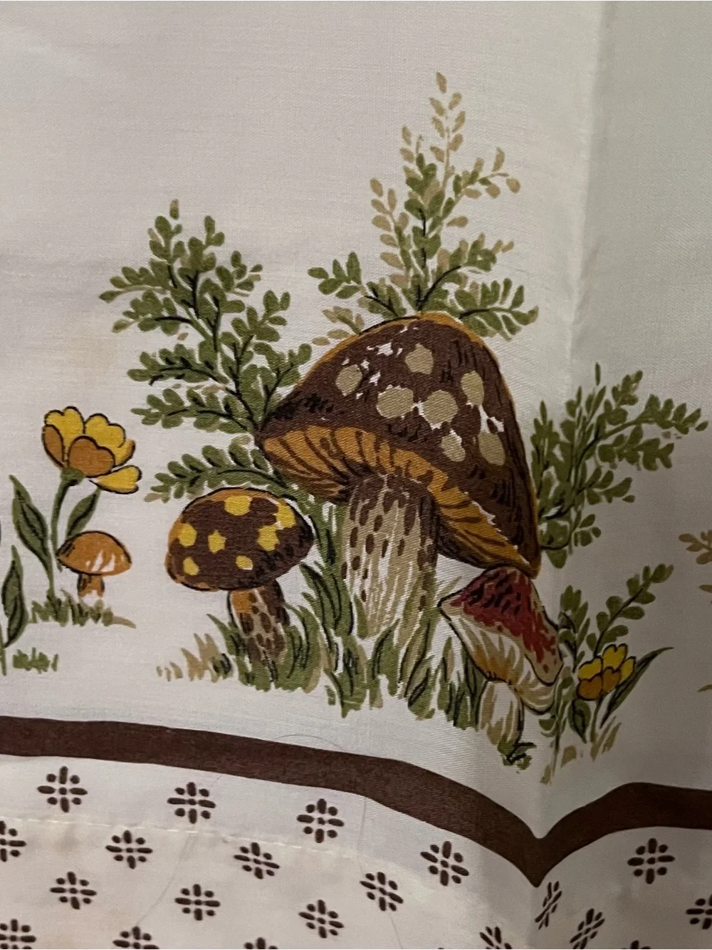 Vintage Merry Mushroom Curtain Panel 1.25